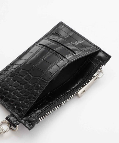 FAUX CROC CARD CASE