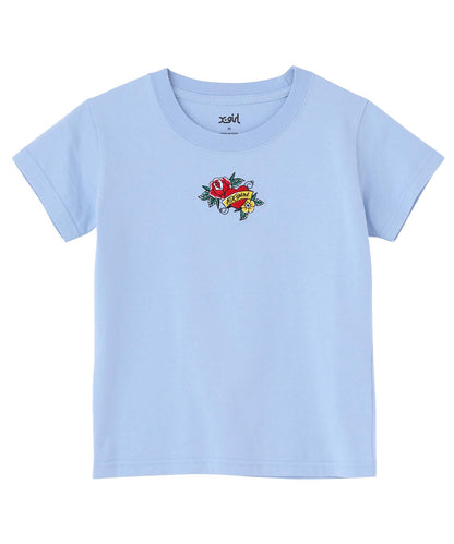 ROSE HEART EMBROIDERY S/S BABY TEE