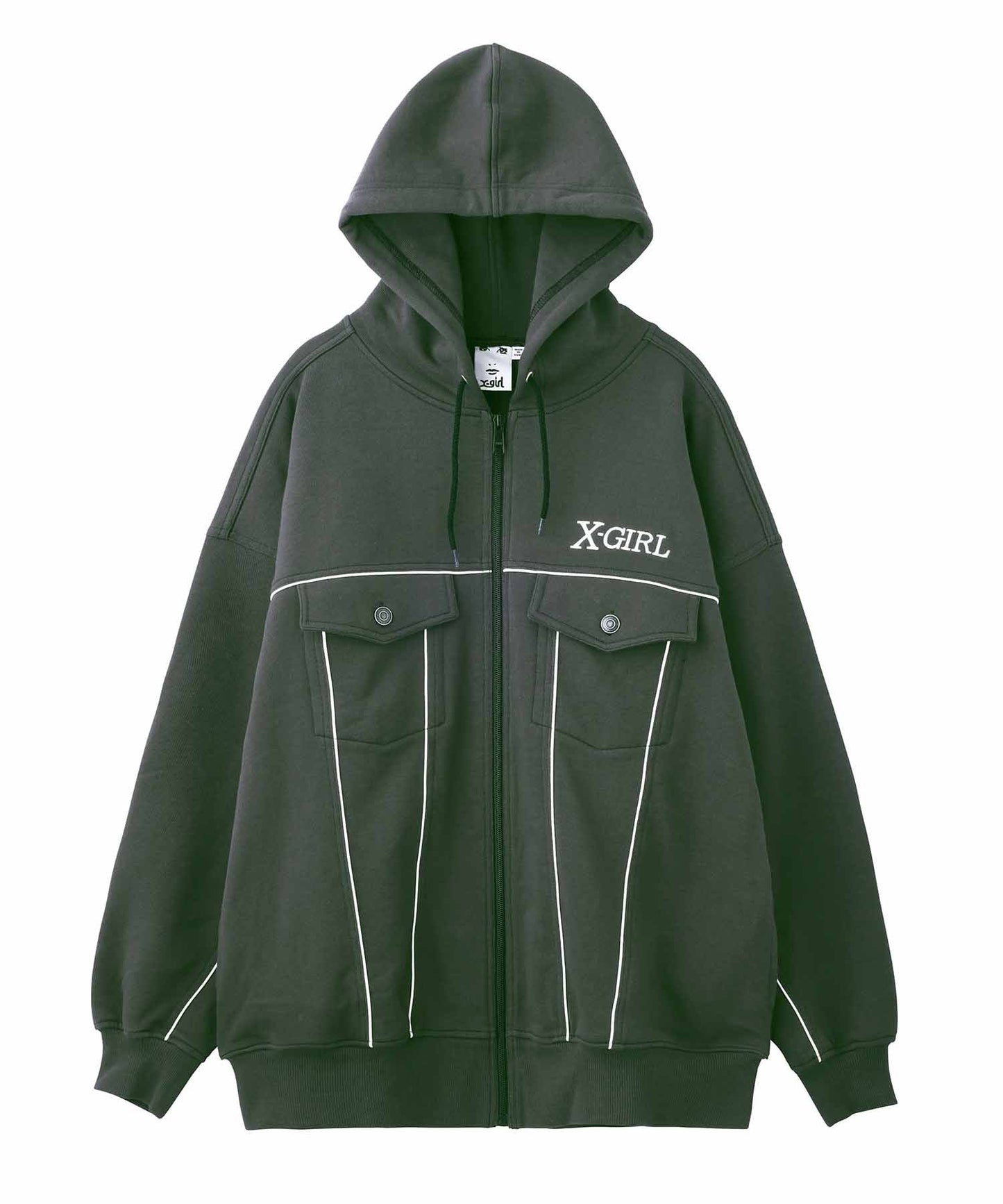 HOODED ZIP UP TRACK JACKET