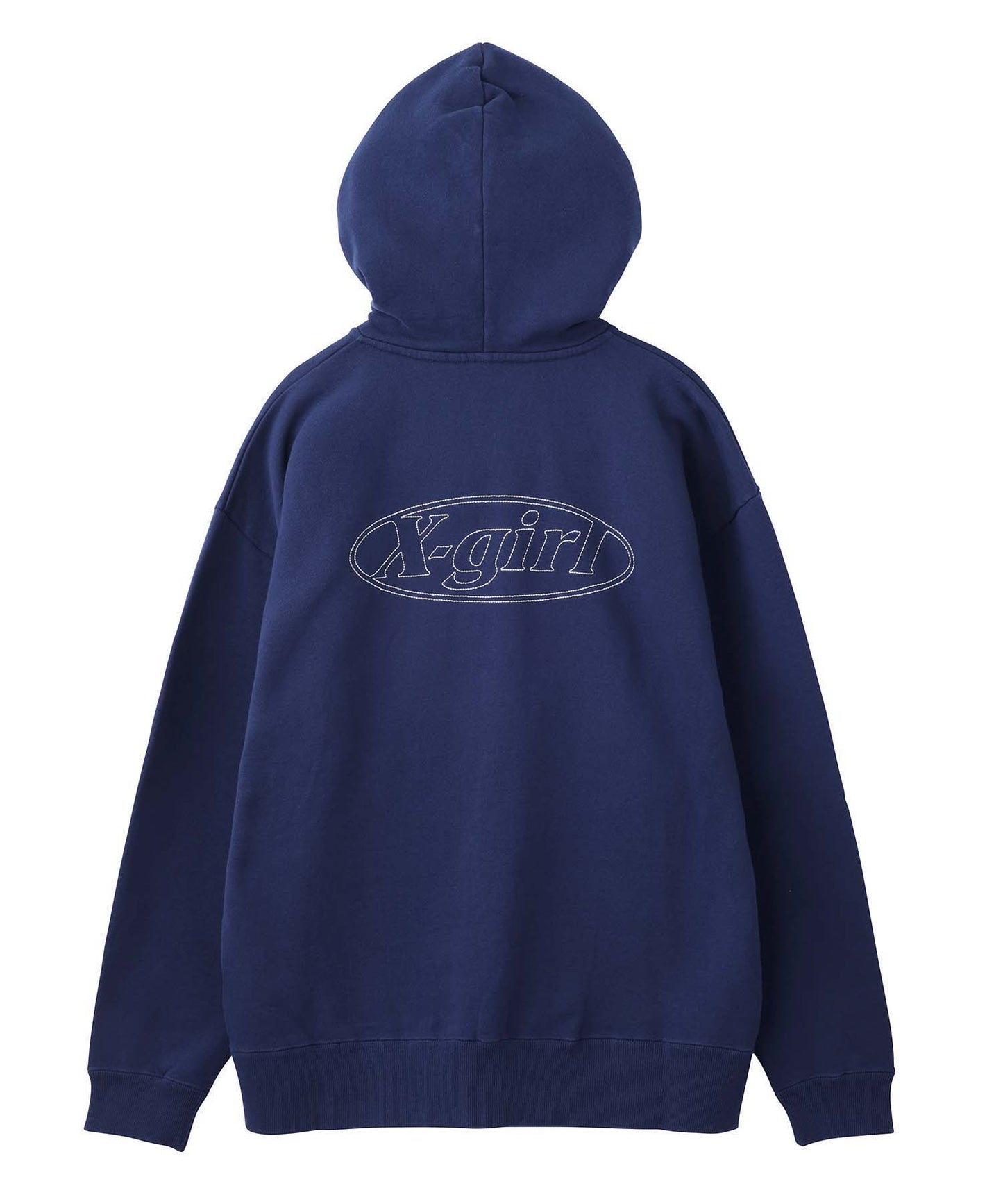 LOGO STITCHED ZIP UP SWEAT HOODIE
