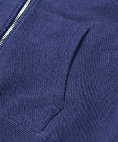 LOGO STITCHED ZIP UP SWEAT HOODIE