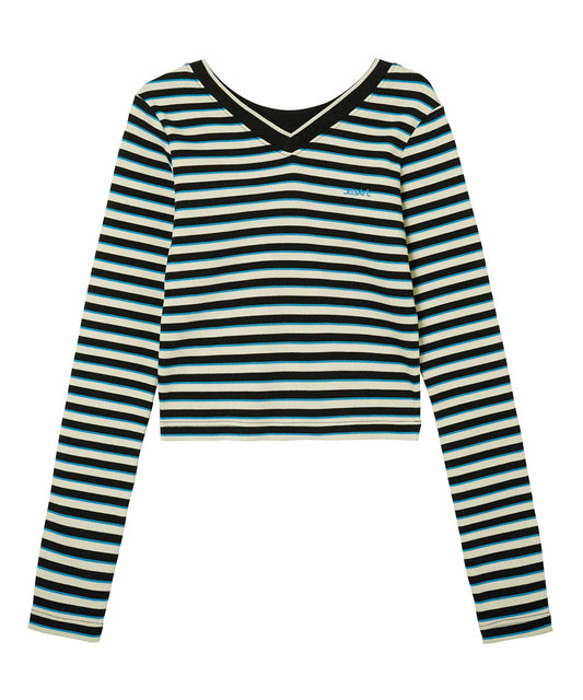 MULTI STRIPE COMPACT TOP