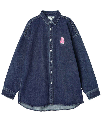 FACE EMBROIDERY DENIM SHIRT