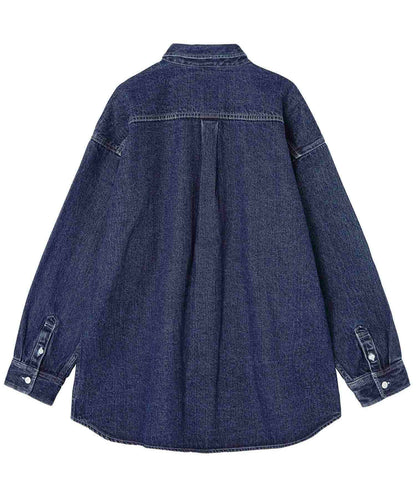 FACE EMBROIDERY DENIM SHIRT