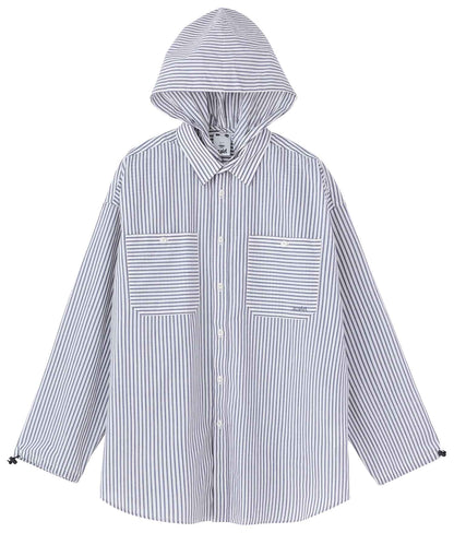 STRIPED HOODED SHIRT