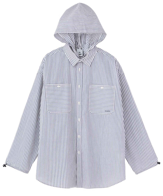 STRIPED HOODED SHIRT