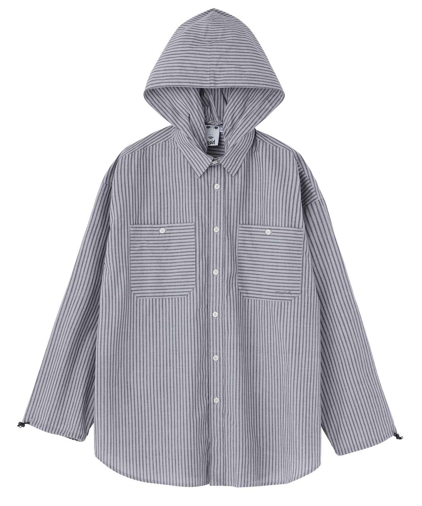 STRIPED HOODED SHIRT