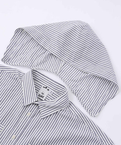 STRIPED HOODED SHIRT