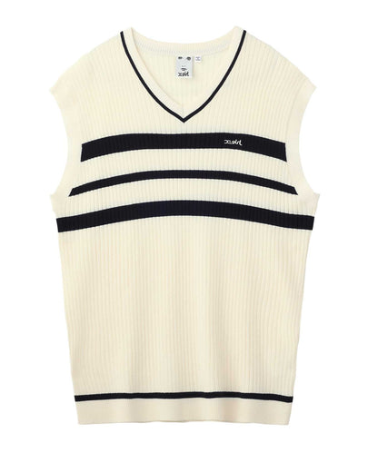 BICOLOR STRIPED KNIT VEST