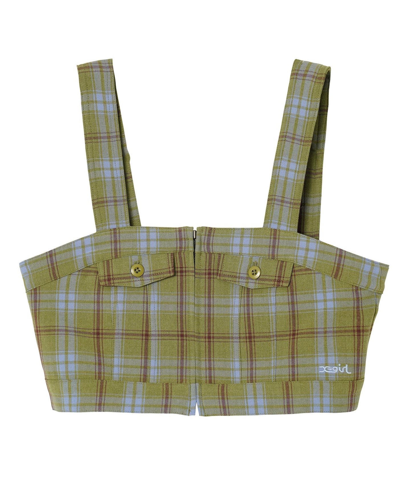 Shop the X-girl Plaid Bustier Top - Real Girls' Streetwear at X