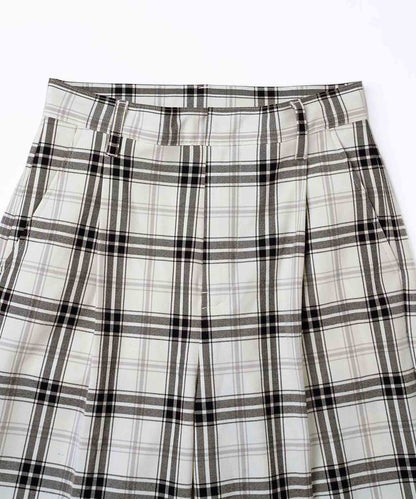 PLAID STRAIGHT LEG PANTS