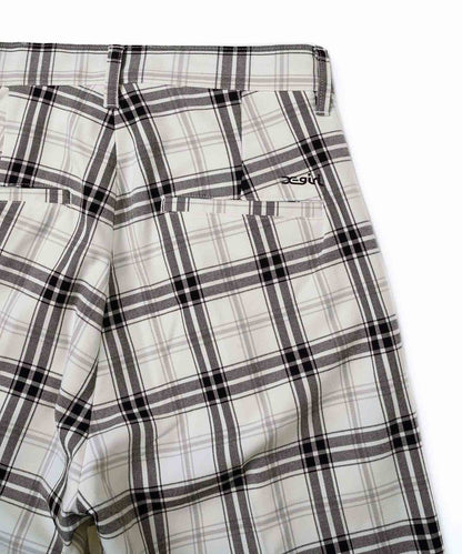 PLAID STRAIGHT LEG PANTS