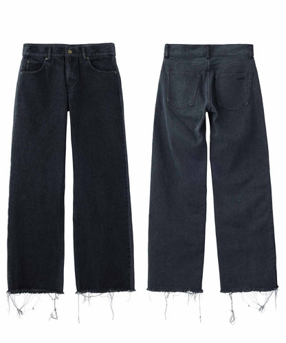 2-TONE LOW-RISE DENIM PANTS