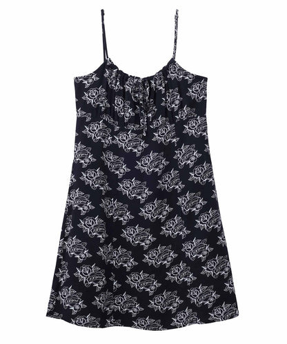 TATOO PATTERN MINI DRESS