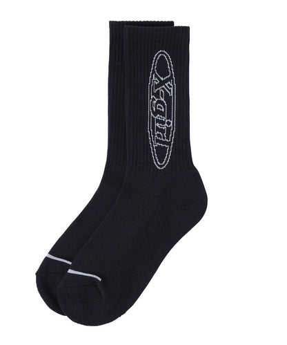 LINE OVAL LOGO RIB SOCKS