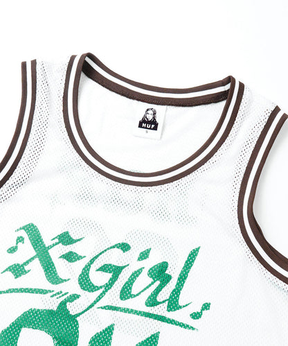 X-girl × HUF HOME TEAM JERSEY TANK