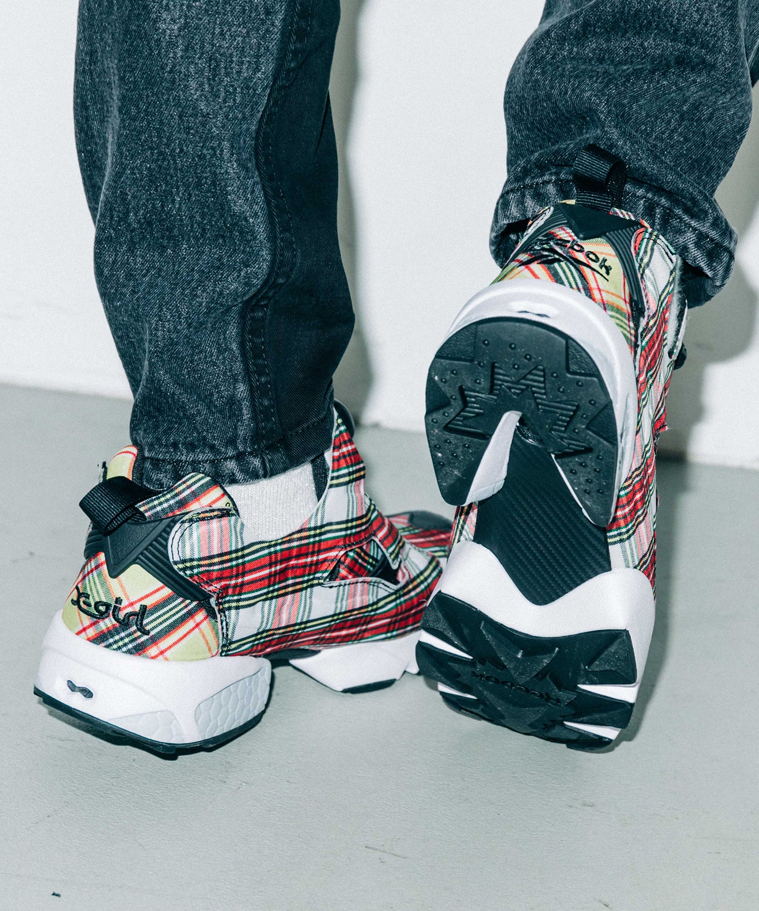 X-girl × Reebok PLAID INSTAPUMP FURY | X-girl
