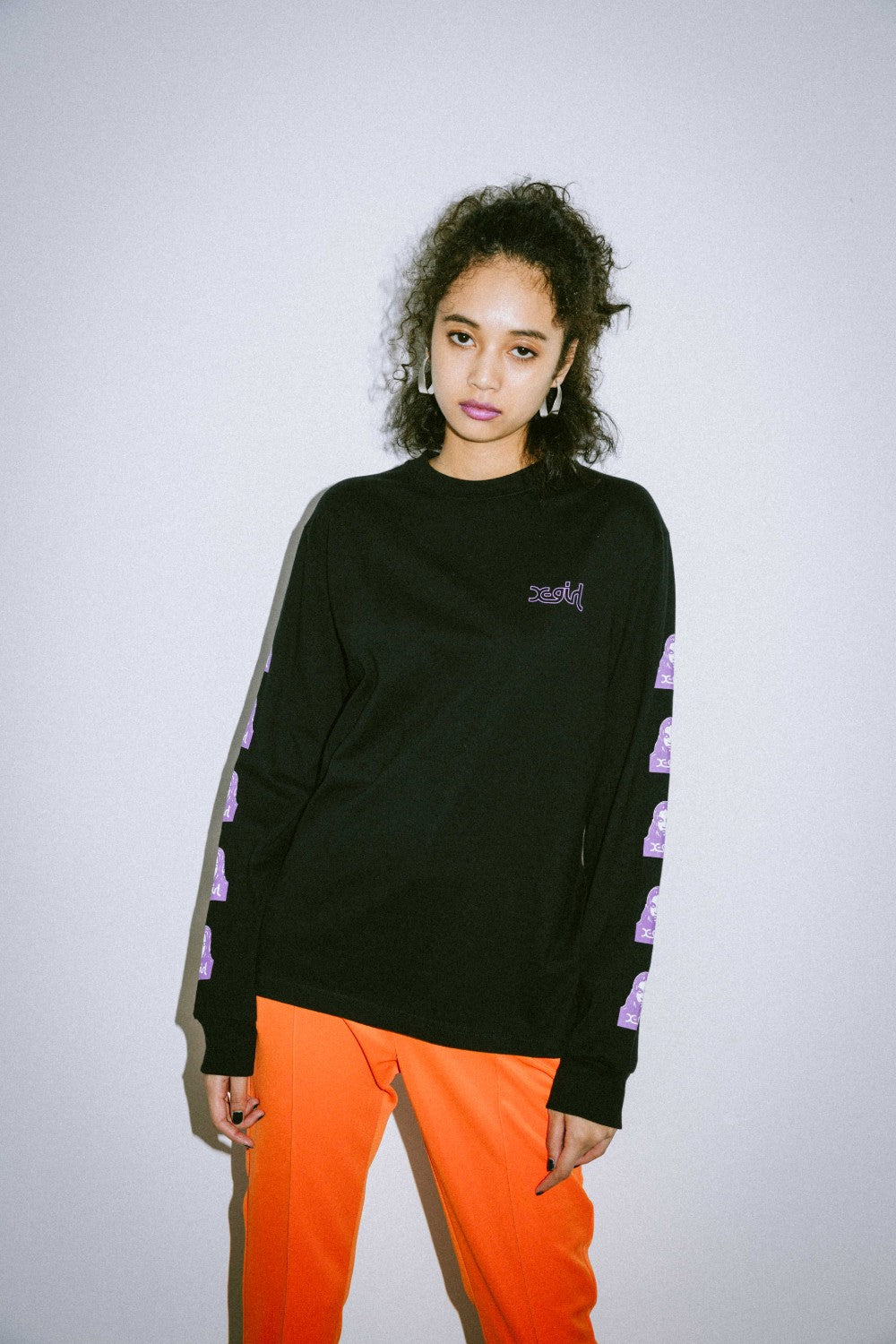 FACE L/S REGULAR TEE - X-girl