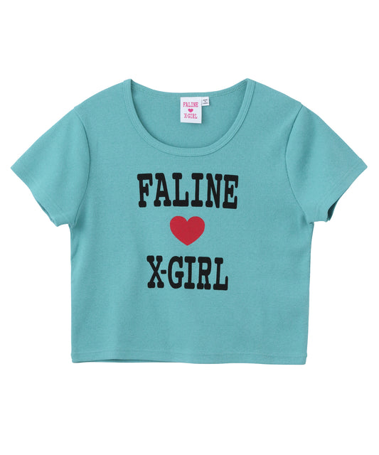 X-girl x FALINE S/S BABY TEE