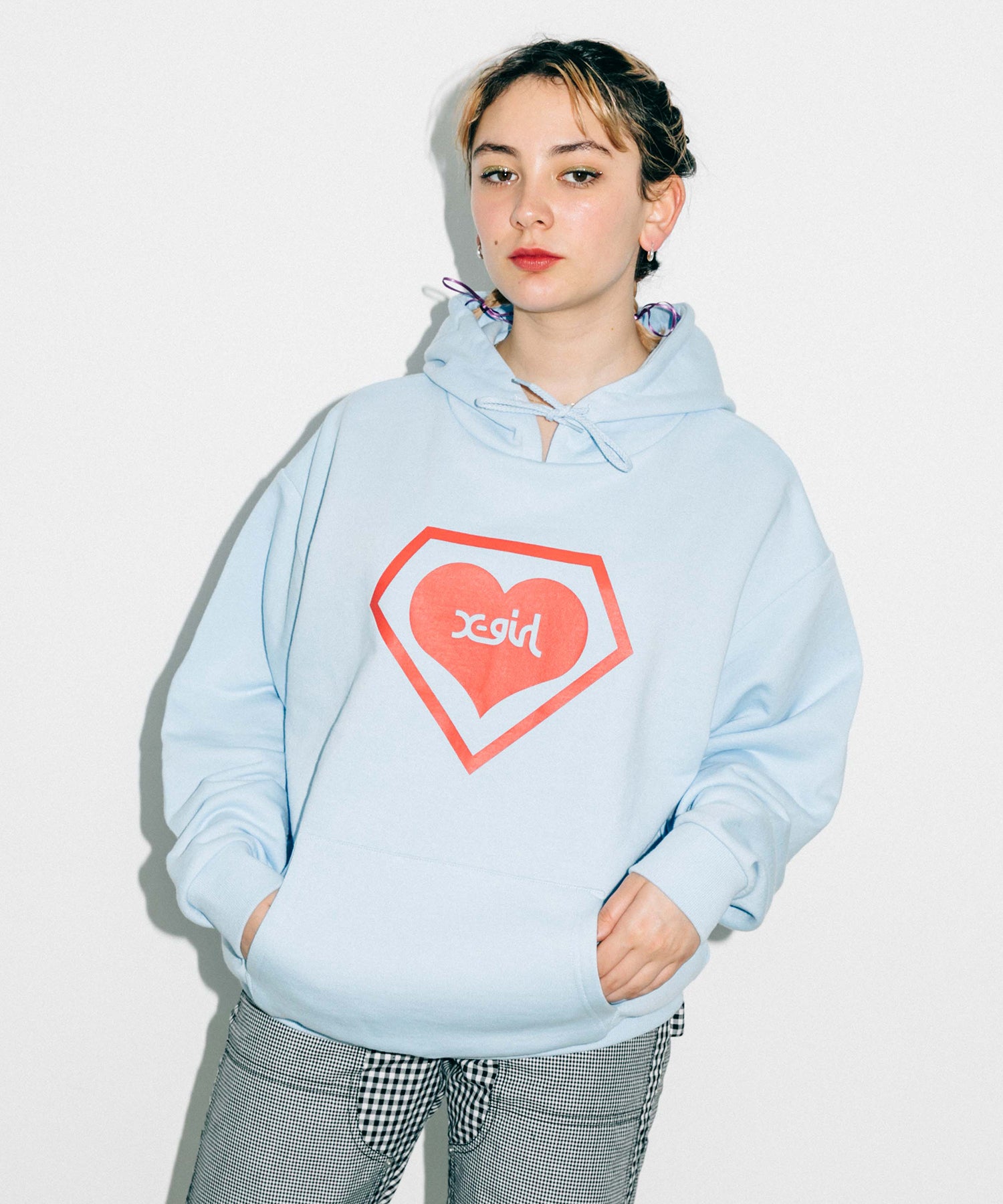 FADED COMPACT S/S ZIP UP HOODIE（パーカー）｜X-girl