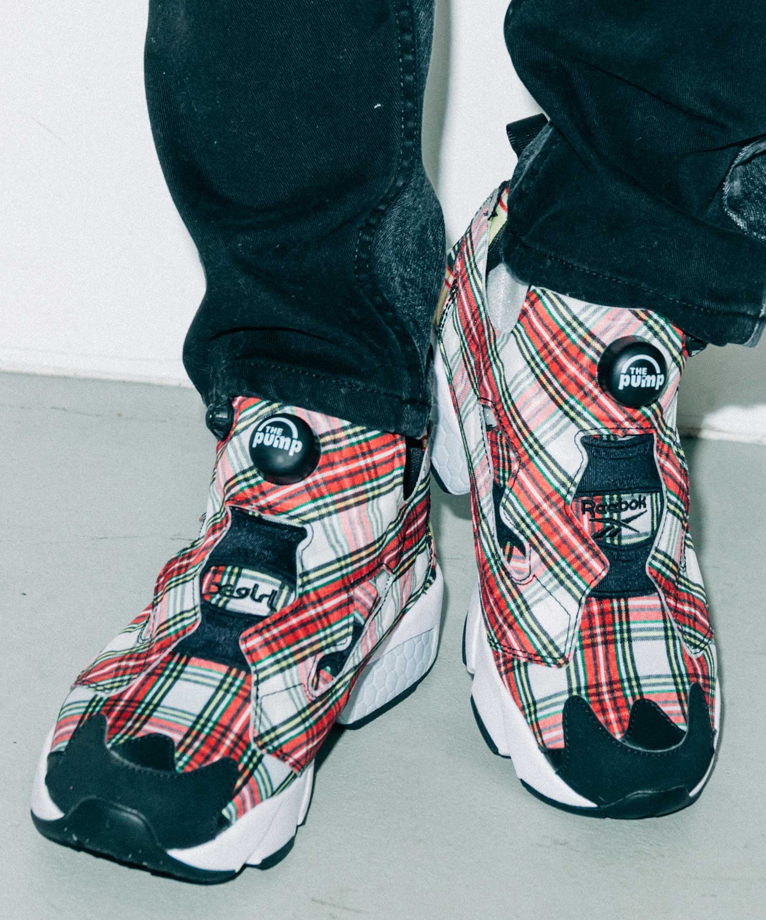 X-girl × Reebok PLAID INSTAPUMP FURY | X-girl