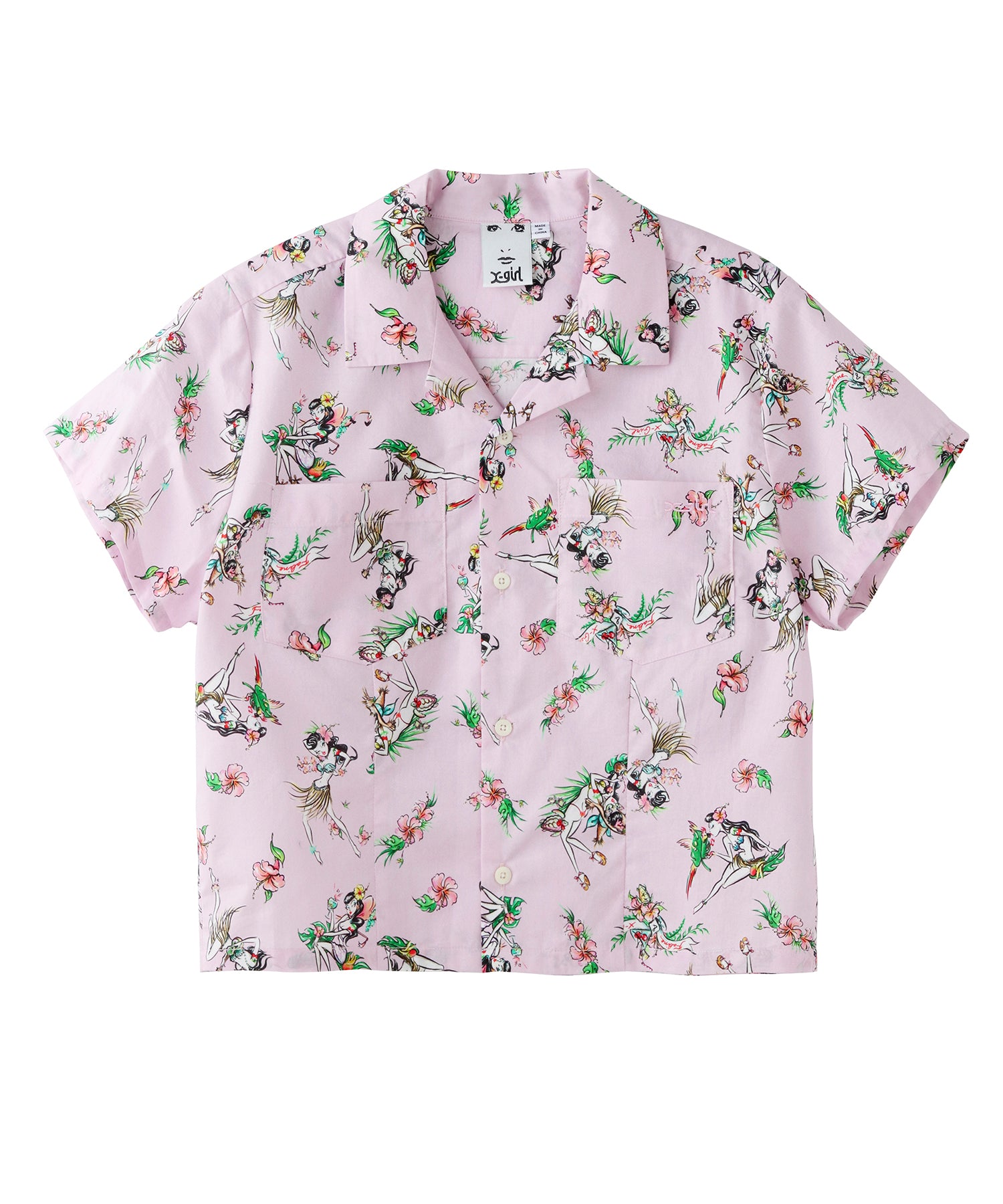 X-girl x FALINE GIRLS ALOHA SHIRT, SHIRT, X-Girl  