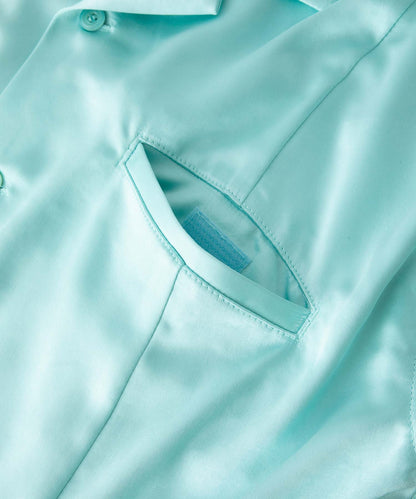 SATIN OPEN COLLAR SHIRT, SHIRT, X-Girl  
