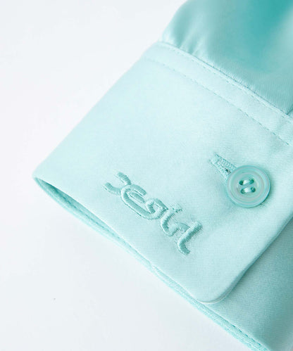 SATIN OPEN COLLAR SHIRT, SHIRT, X-Girl  