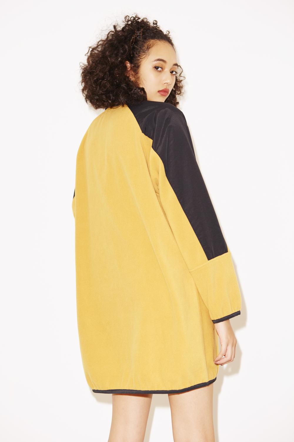 HALF ZIP FLEECE DRESS - X-girl