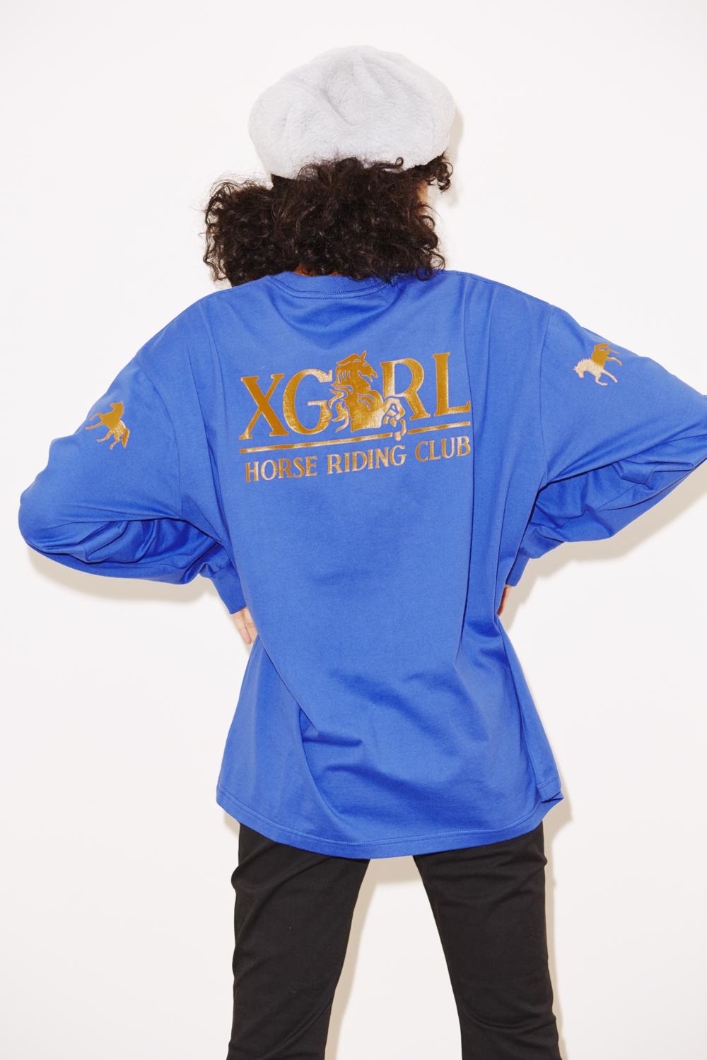 RIDING CLUB L/S BIG TEE - X-girl