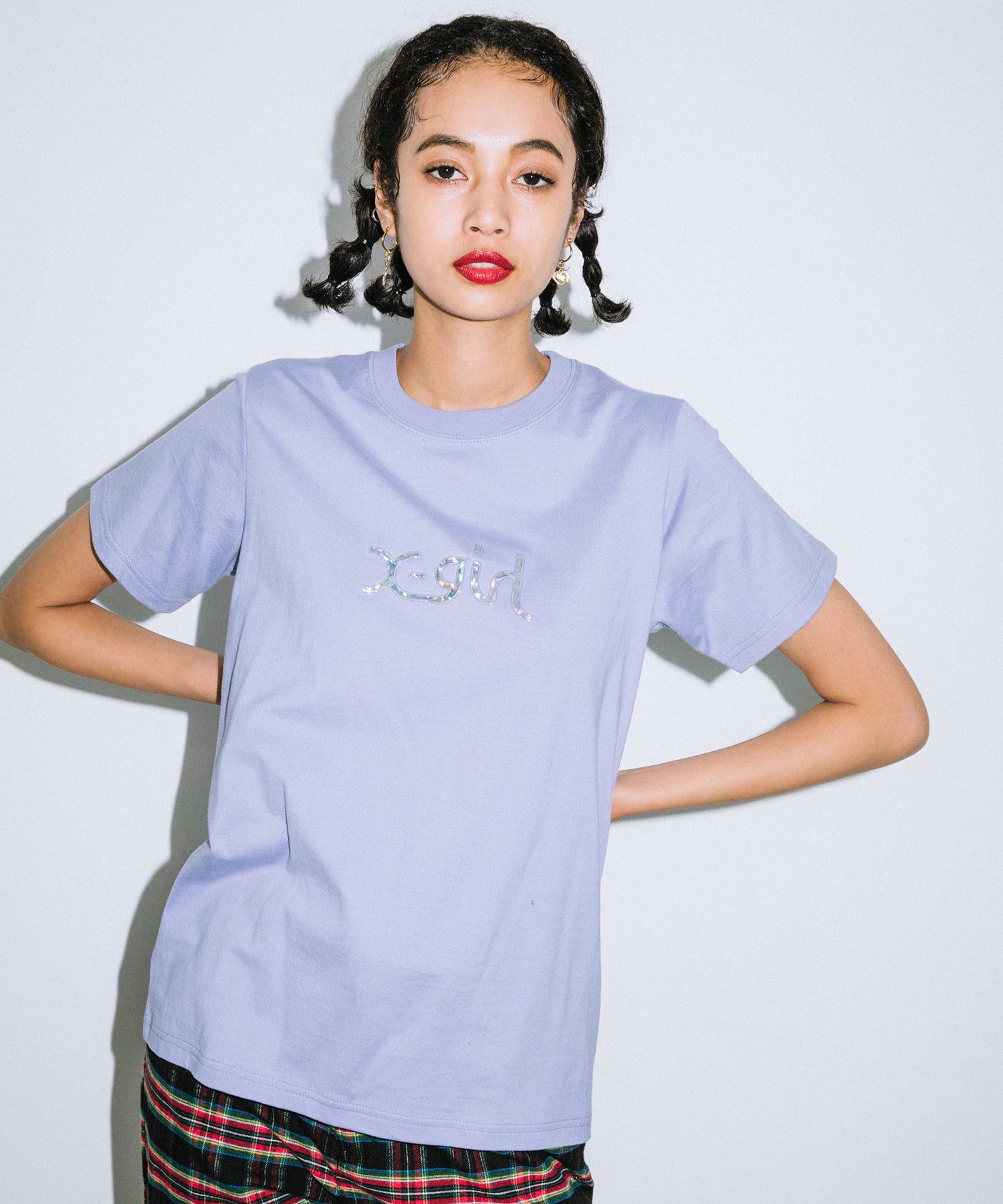 AURORA MILLS LOGO S/S REGULAR TEE, T-SHIRT, X-Girl  