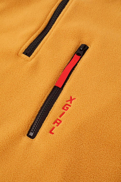 HALF ZIP FLEECE DRESS - X-girl