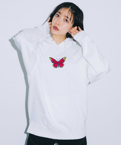BUTTERFLY PATCH SWEAT HOODIE