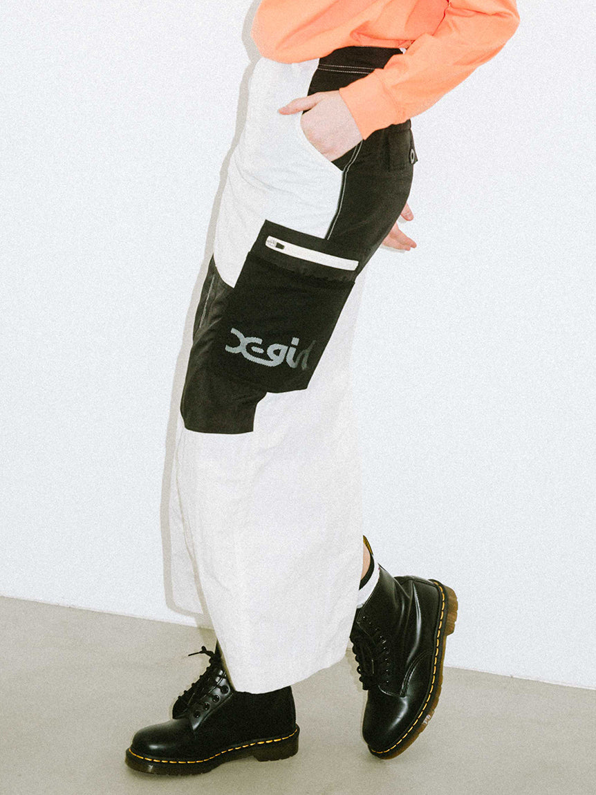 COLOR BLOCK CARGO MAXI SKIRT - X-girl