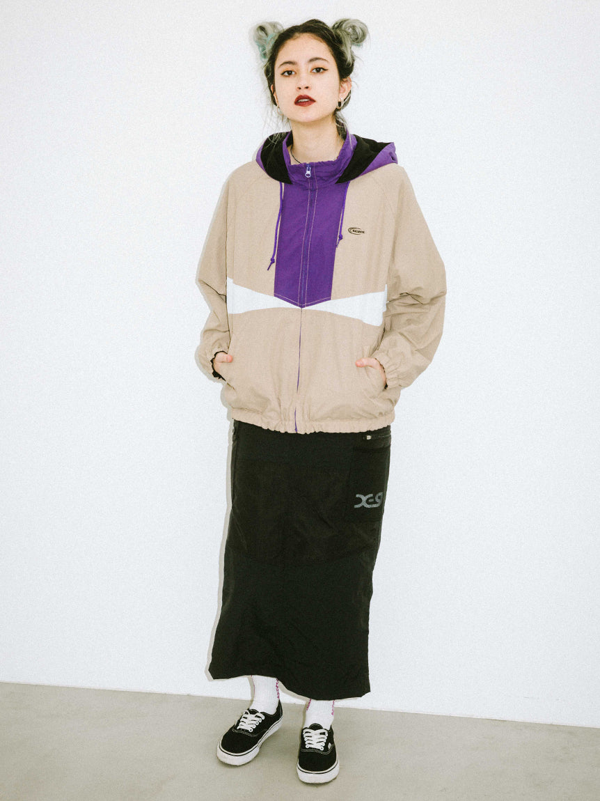 COLOR BLOCK CARGO MAXI SKIRT - X-girl