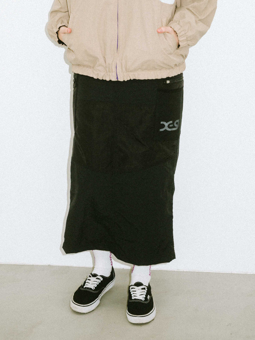 COLOR BLOCK CARGO MAXI SKIRT - X-girl