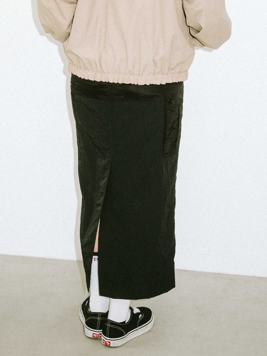 COLOR BLOCK CARGO MAXI SKIRT - X-girl