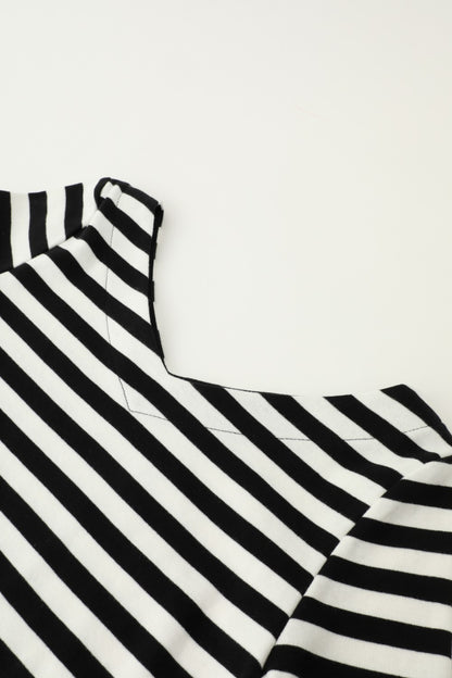V-NECK STRIPED TOP - X-girl