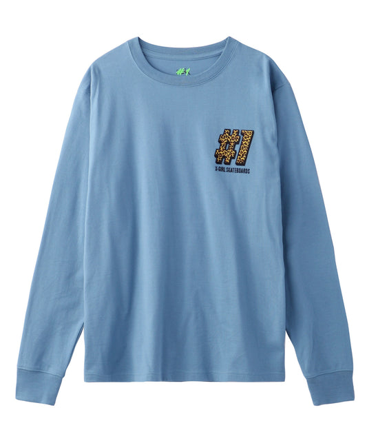 #1 LEOPARD LOGO L/S REGULAR TEE, T-SHIRT, X-Girl  