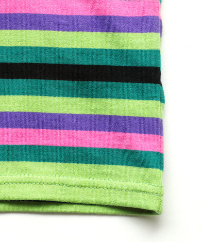STRIPED BOTTLENECK TOP, C&S, X-Girl  