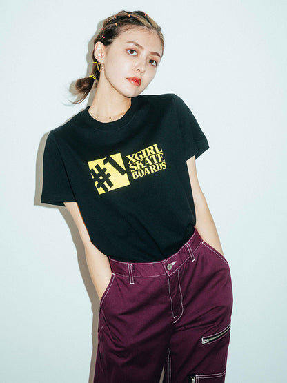 #1 BASIC LOGO S/S REGULAR TEE, T-SHIRT, X-Girl  