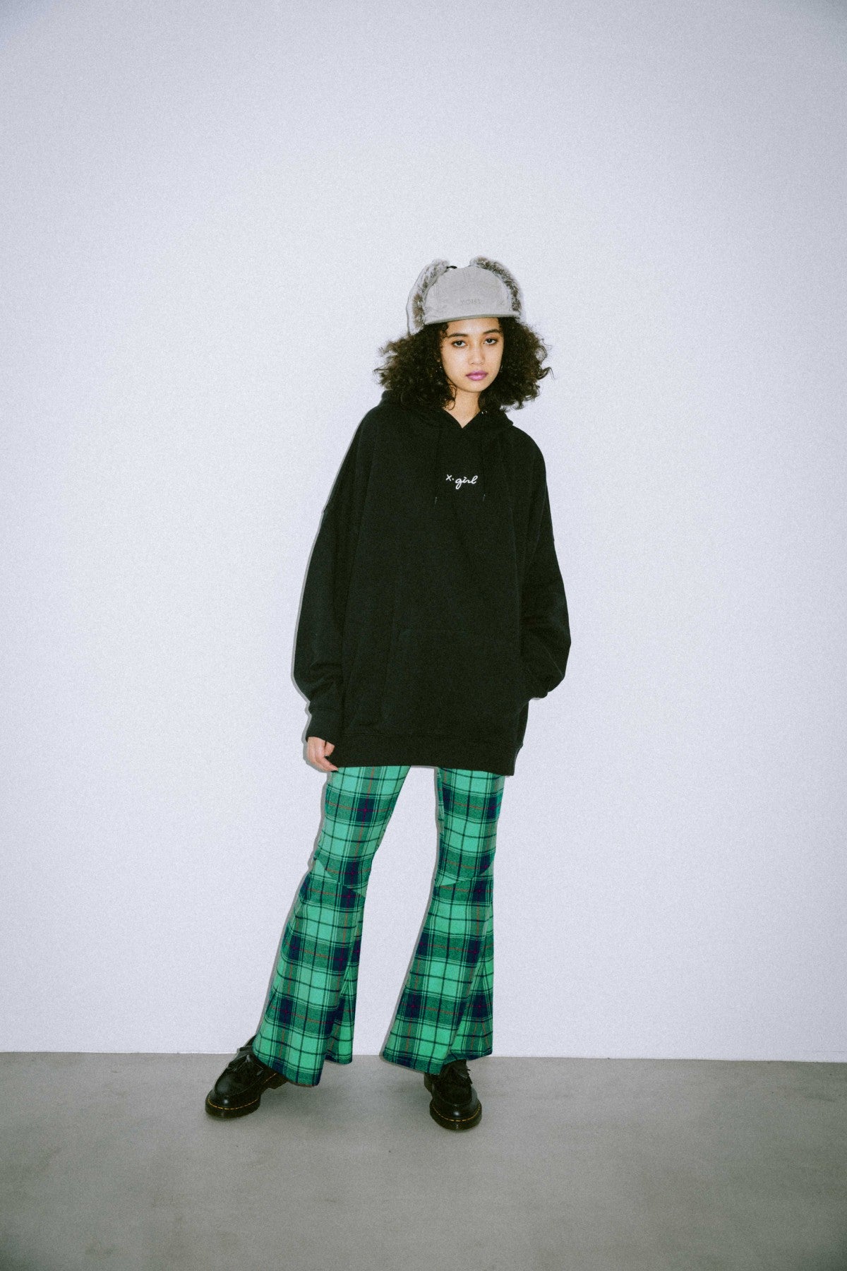 PLAID FLARE PANTS - X-girl