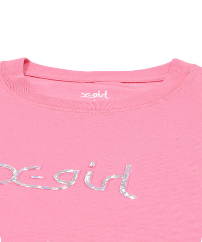 AURORA MILLS LOGO S/S REGULAR TEE, T-SHIRT, X-Girl  