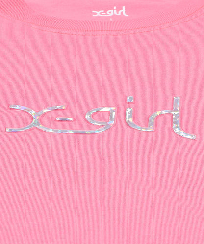 AURORA MILLS LOGO S/S REGULAR TEE, T-SHIRT, X-Girl  