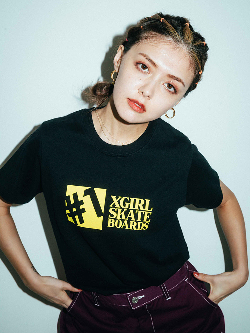 #1 BASIC LOGO S/S REGULAR TEE, T-SHIRT, X-Girl  