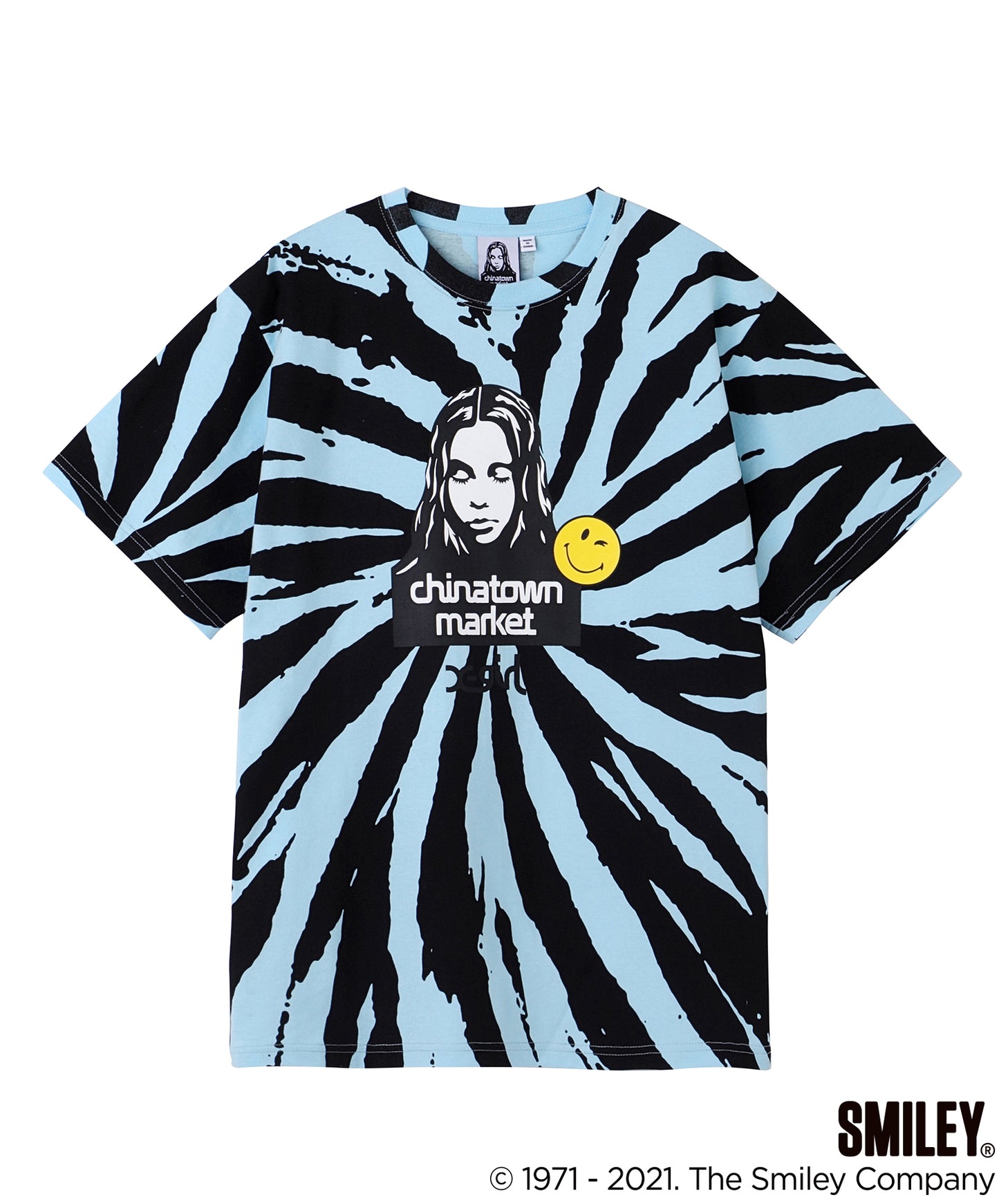 X-girl × CHINATOWN MARKET WINKY FACE S/S TEE