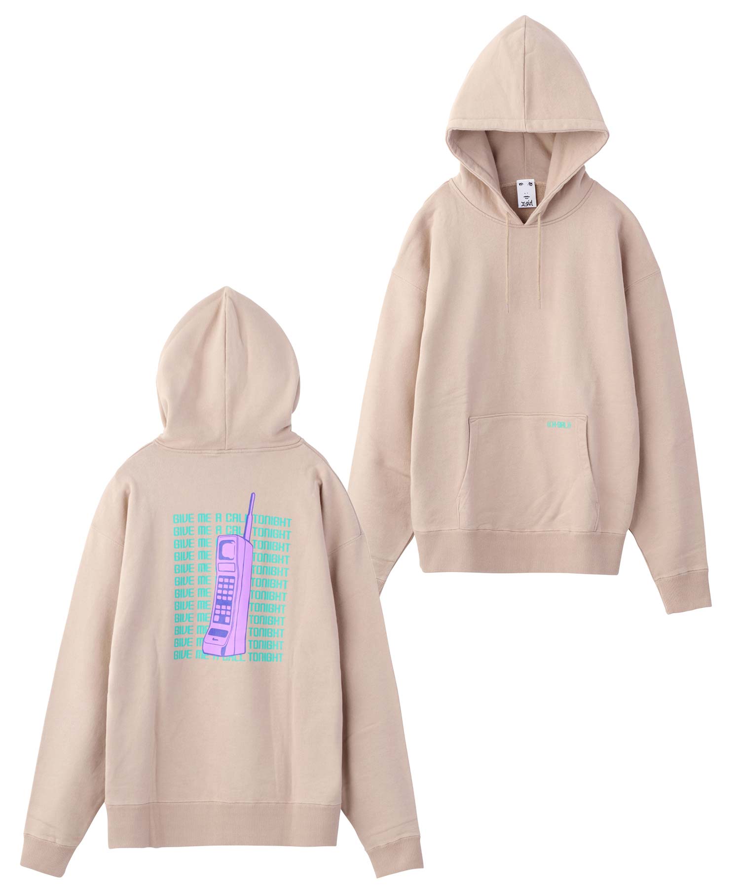 RETRO PHONE SWEAT HOODIE - X-girl