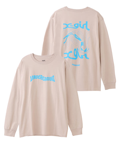 DISTORTED LOGO L/S TEE