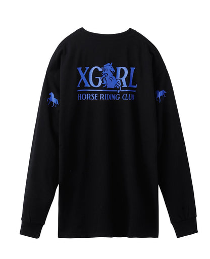 RIDING CLUB L/S BIG TEE - X-girl