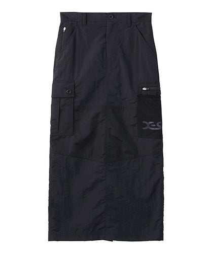 COLOR BLOCK CARGO MAXI SKIRT - X-girl